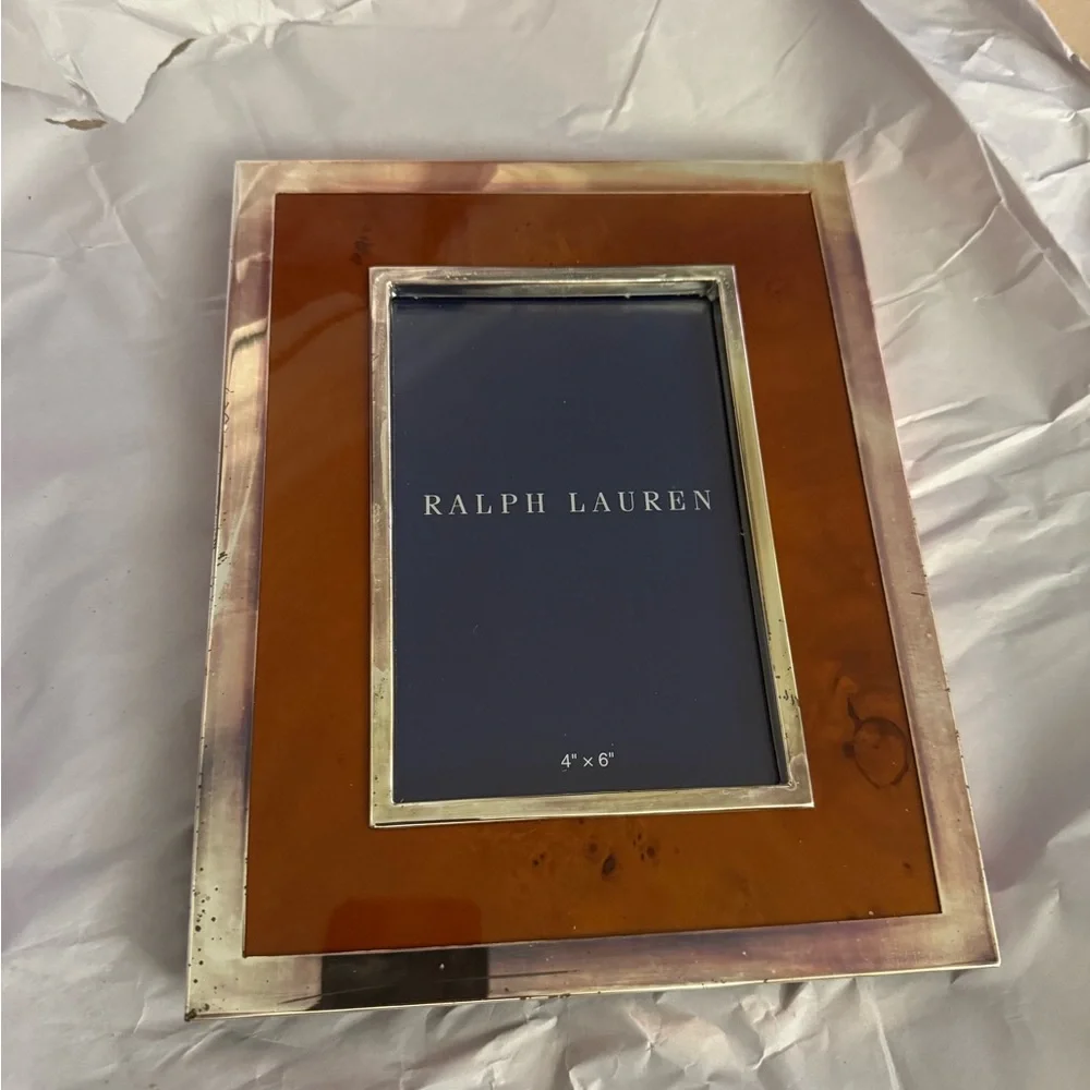 Ralph Lauren Silver and Brown Picture Frame Accents